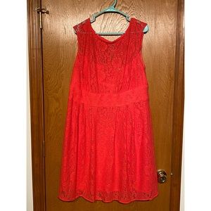 Lightly Worn Dress Barn Coral Lace Dress